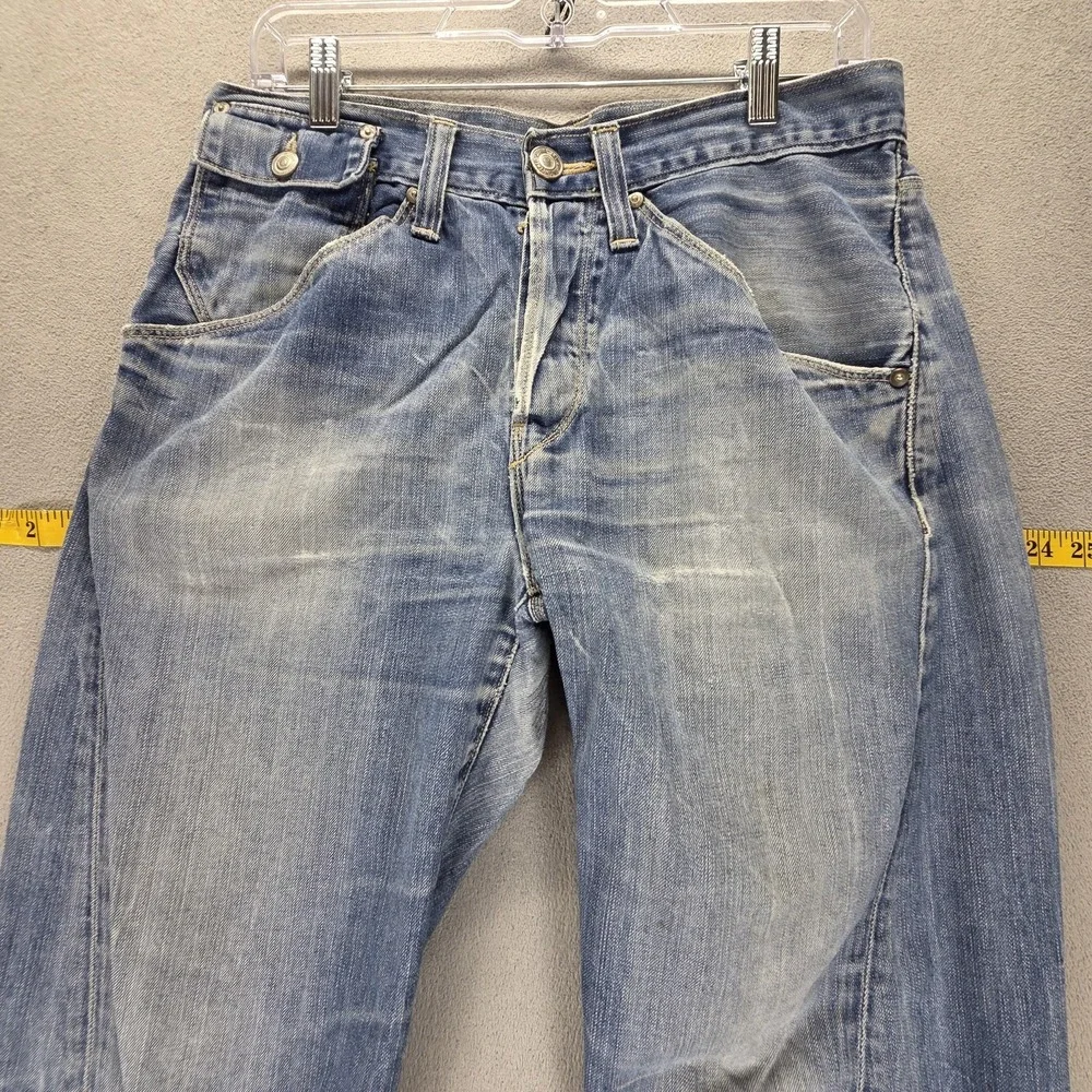 Vintage Levis Engineered Jeans Mens 30x32 Blue Twisted Flap Pockets Button Fly
